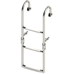 Трап складной с горизонтальным креплением 3 белых ступени 270 мм (040176WT)